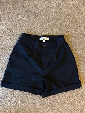 Madden NYC black tailored shorts